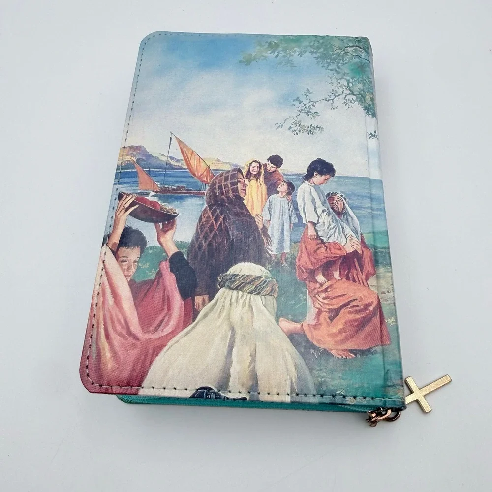 Vintage 1987 Thomas Nelson KJV Holy Bible Zippered Illustrated Charles McBarron
